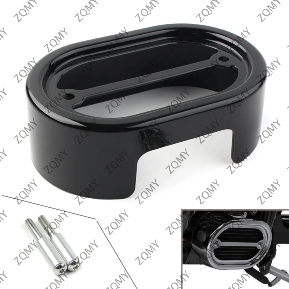 Motorbike Drag Black Regulator Cover For Harley Softail FXST FLST FXSTD 2005-2006 & Heritage Fat Boy 2001-2006 Aluminum