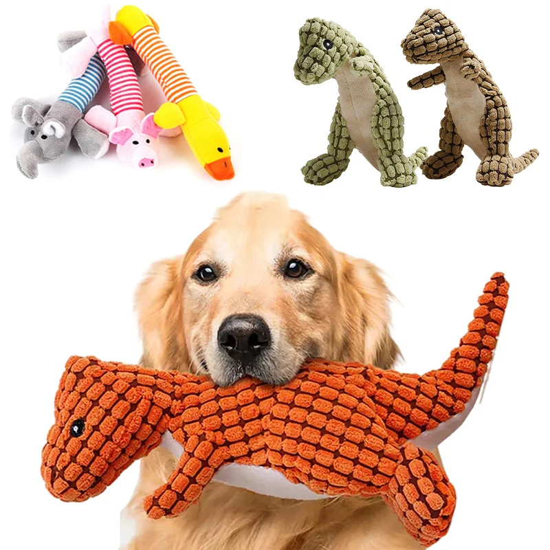 Pet Dog Toys Animal Shape Squeak Plush Funny Toy for Small Large Dogs Cat Puppy Chew Molar Toy Interactive Training Dog Supplies