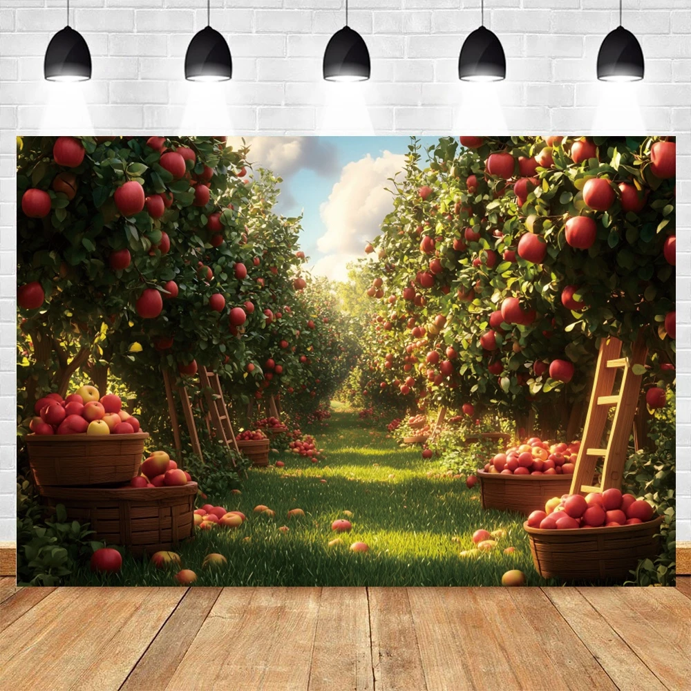 الفاكهة التفاح بستان خلفية الحصاد استحمام الطفل الاطفال الكبار حفلة عيد ميلاد صورة فنية التصوير خلفية ديكور راية