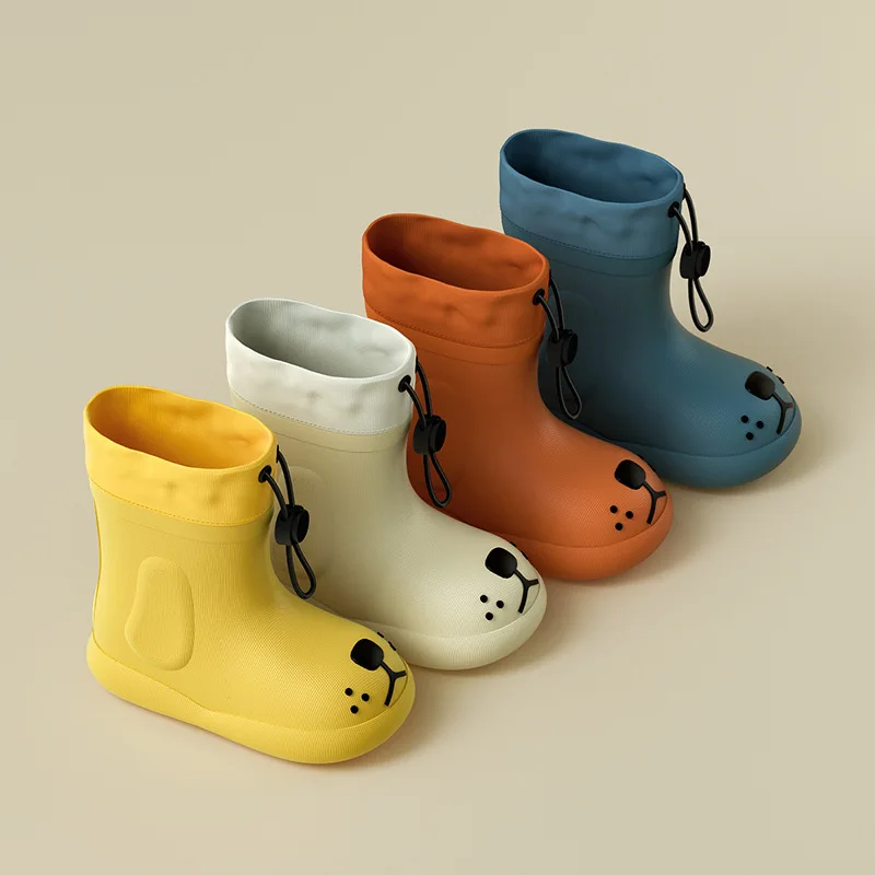 Cheerful Mario Kids Waterproof Rain Boots Children Kids Shoes Cartoon