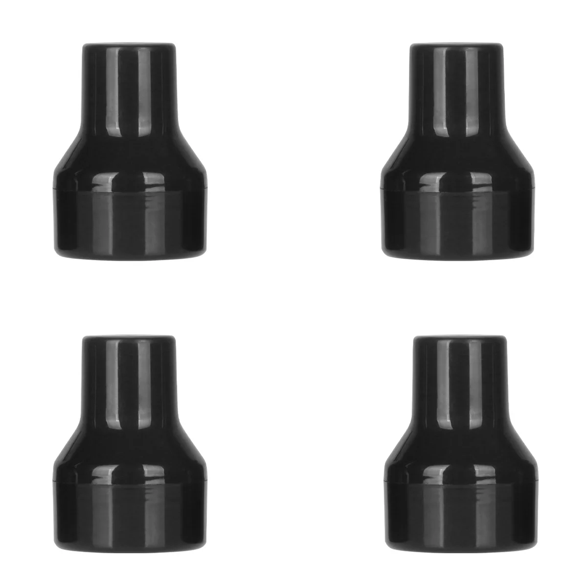 

4Pcs Mushroom Shape Makeup Powder Premium Durable Washable Puff Set Black for Foundation Concealer Blush