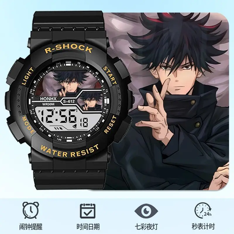 new Fushiguro Megumi cool personality fashion anime peripheral student party waterproof electronic sports watch birthday present