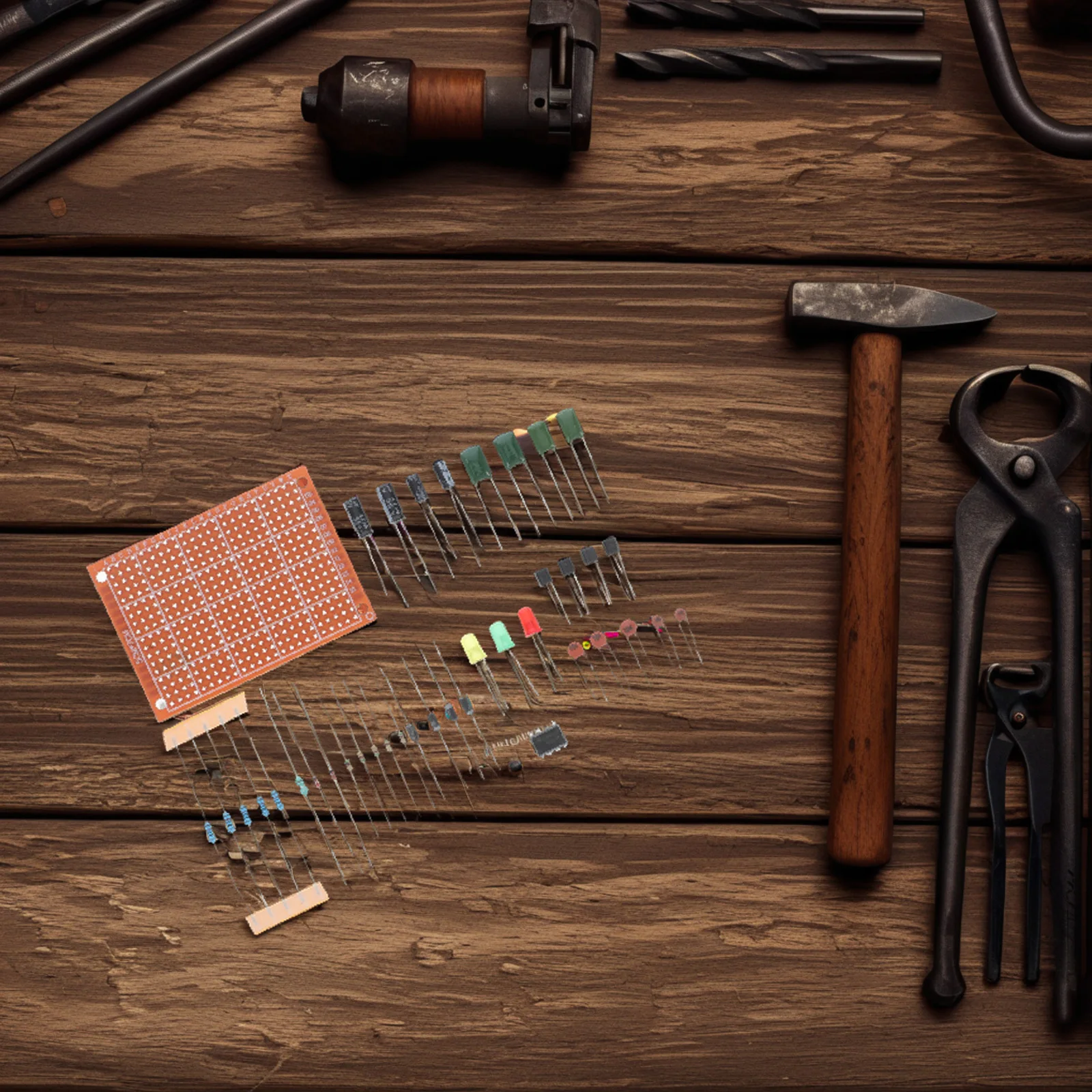 

Basic Electronics Learning Kit with Soldering Components Plugin Board for DIY Projects Electronic Experimentation Starter Pack