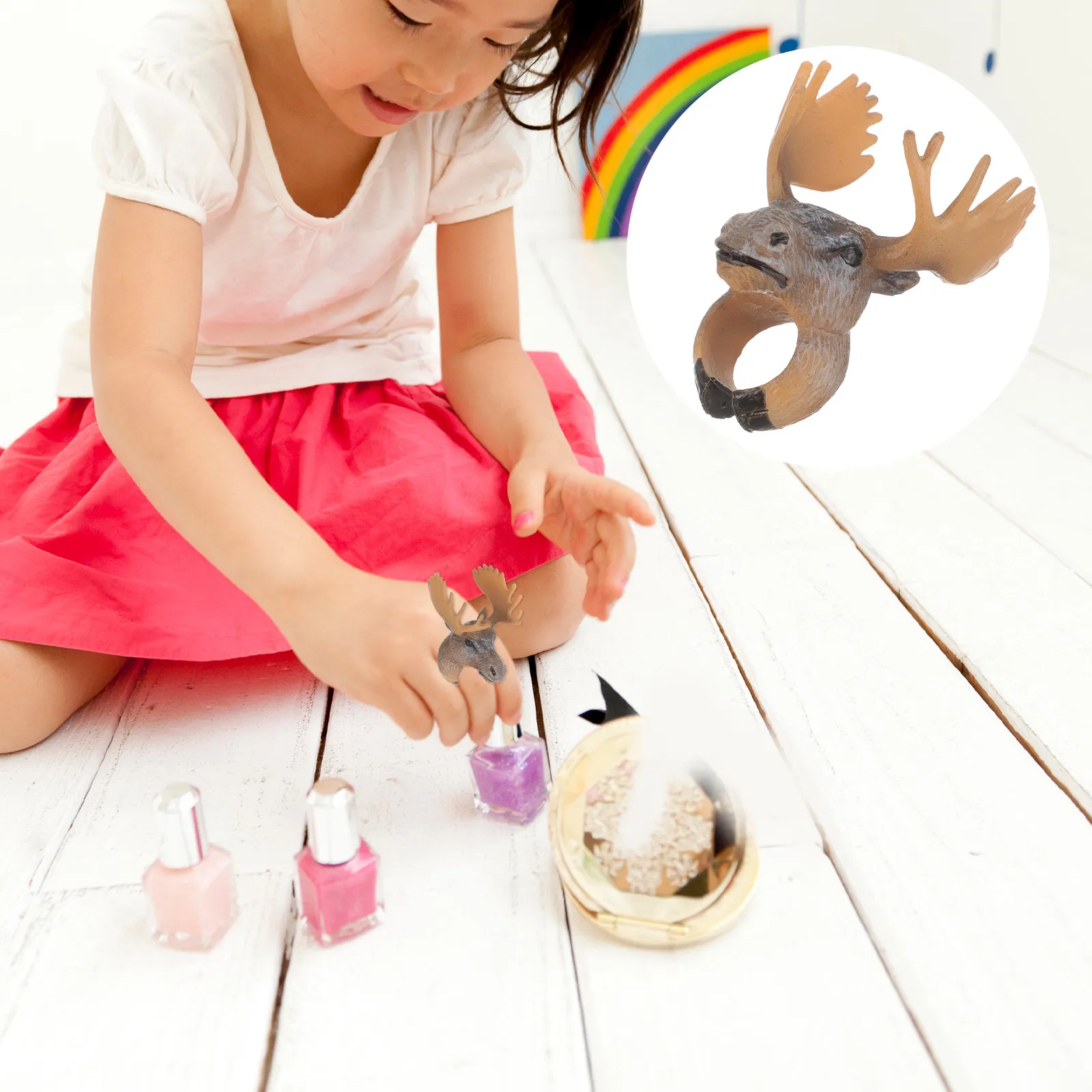 

Animal Ring Chunky PVC Cute Adorable Funny Finger Ring Party Favor Goodie Bag Stuffers Decorative Cartoon Animals