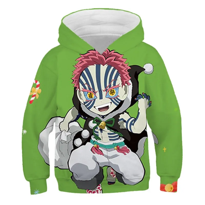 

2024 Autumn Hot Selling Two-dimensional Anime Demon Slayer Clothes Long-sleeved Hooded Sweatshirt Childrens Diversified Hoodie
