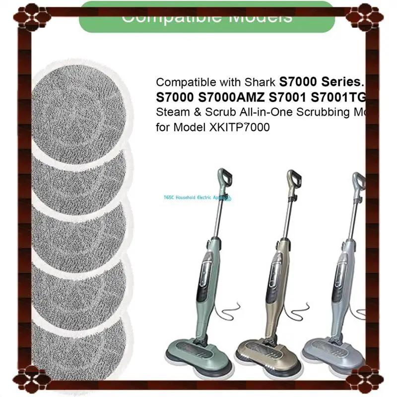 24-Hour Delivery 10PCS Steam Mop Pads For Shark S7001, S7000AMZ, S7000, S7001TGT, S7201, S7005, S7020 Series Replacement Accesso