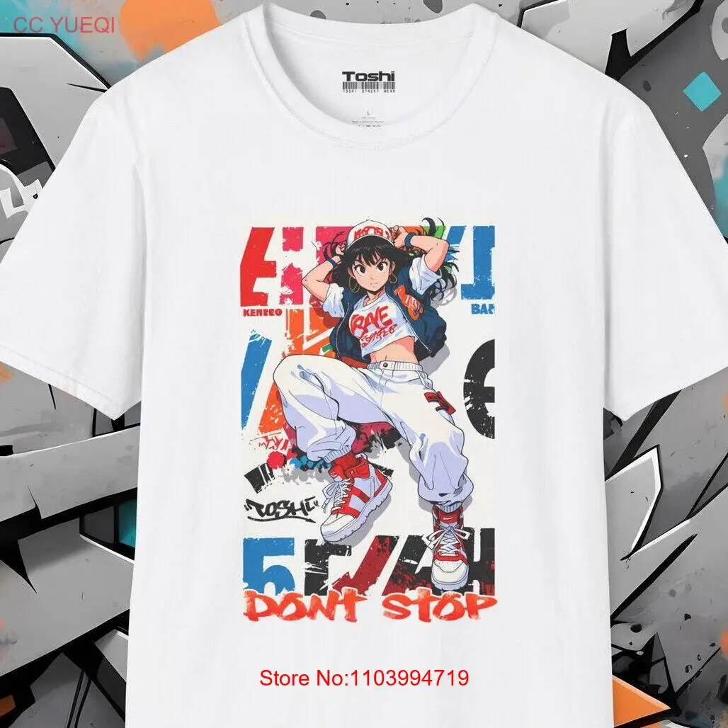 Anime B-Girl Tee – Graffiti-Style Breakdancing Art – Urban Hip Hop - Graphic Tee