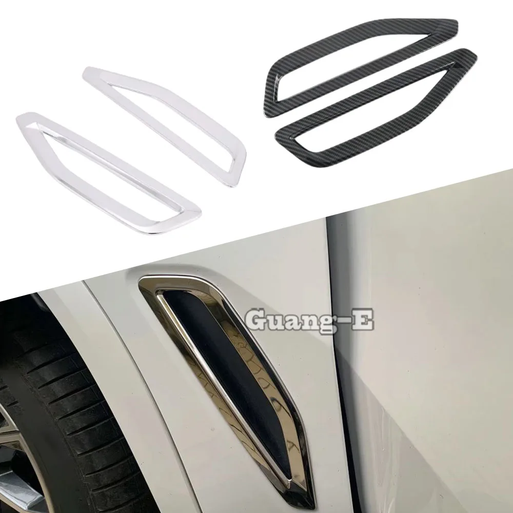 High Quality Cover ABS Chrome Front Side Foliage Leaf Fender Vent Air Outlet Lamp Trim For Bmw X5 Xdrive G05 2019 2020 2021 2022