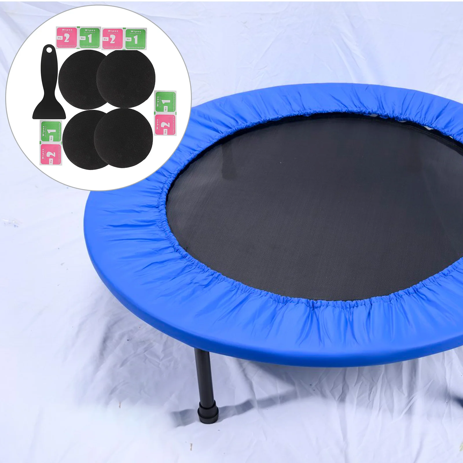 

1Set Trampoline Mat Repair Kit Waterproof Round Patches for Jumping Bed Holes Solution for Tent Canopy Tube