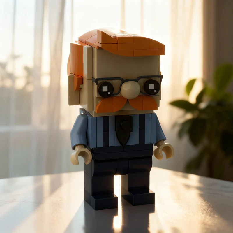 

Набор из 132 деталей MOC: Модель Brickheadz «Инспектор Гаджет» (Шеф Кимби), креативный конструктор, коллекционный декор, подарок для детей, премиум-качество