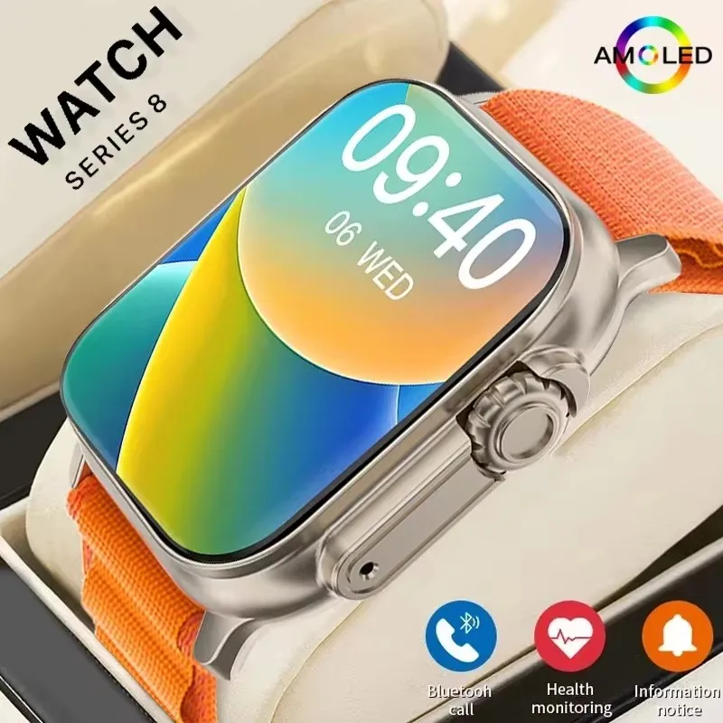 Ola Esporte Smart Watch T900 Ultra 2 для мужчин с циферблатом 49 мм, алмазным AMOLED-экраном, 9-дюймовым дисплеем