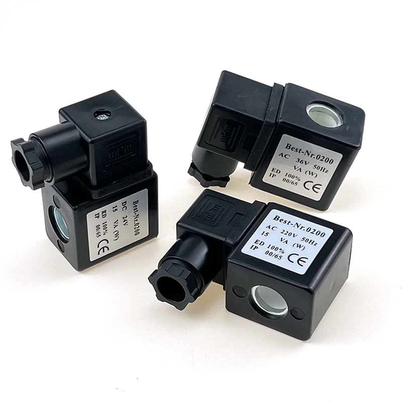 Solenoid Valve Coil High-Quality Solenoid Valve Copper Coil 12vdc 24vdc Ac24v 36v 110v 220v 380v Inner Diameter 13mm  Height 41m