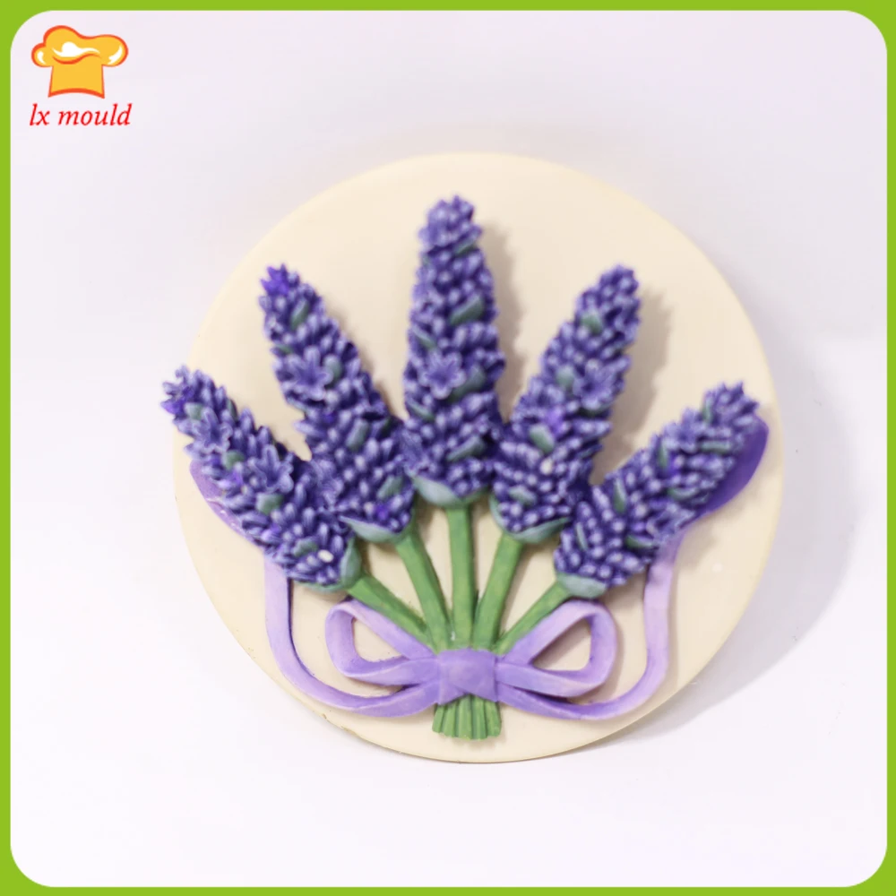 

Lavender & Bowknot Silicone Fondant Mold Cake Decorating Chocolate Baking Sugarcraft Mould DIY
