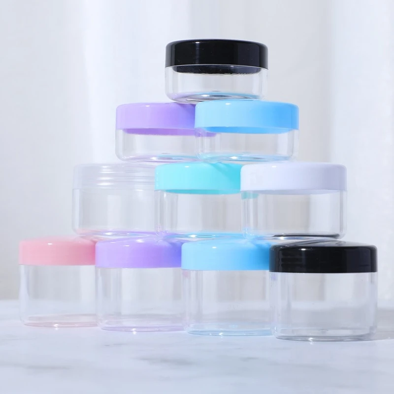5/10PCS Cream Box Cream Bottle Trial Sample Empty Container Make Up Vials Face Cream Sample Pots Gel Box Transparent Bottling