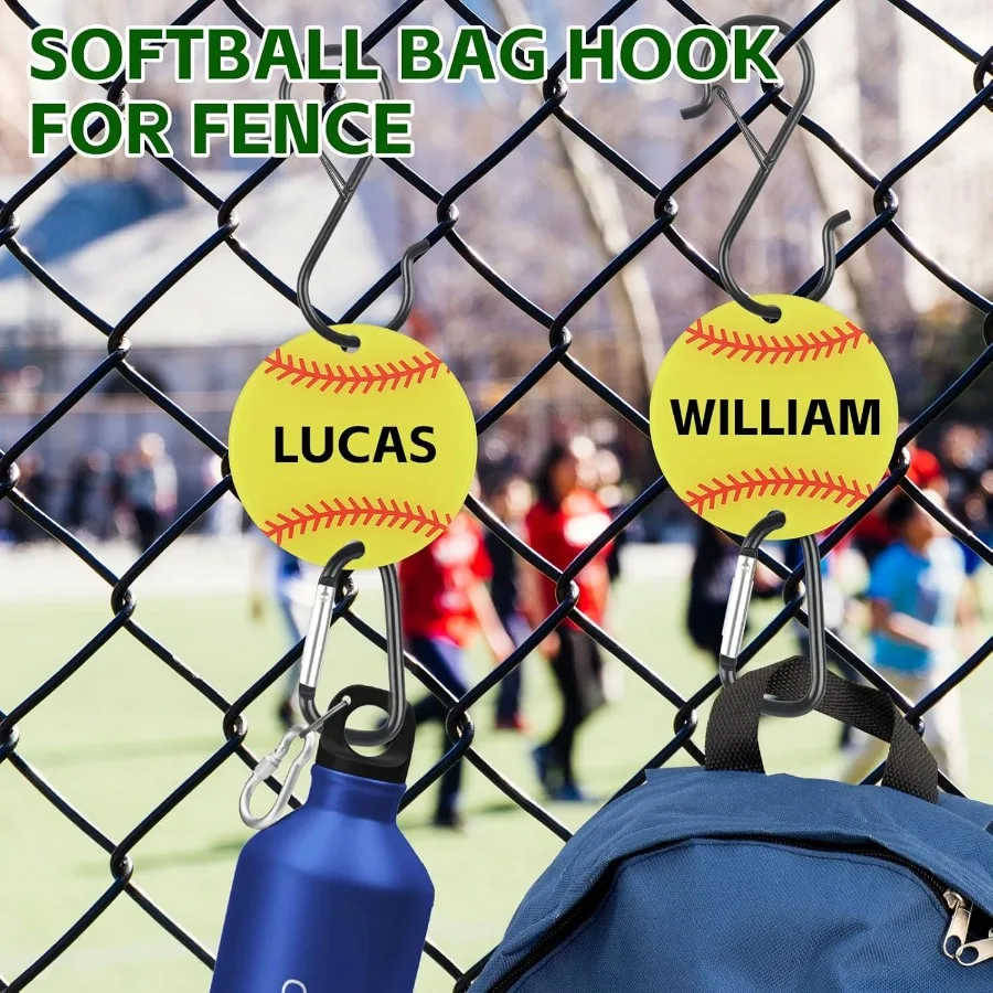 6 قطعة حقيبة الكرة اللينة رسوم السنانير مشبك حقيبة لرسوم حقيبة الظهر المعدنية هوك الرياضة رسوم هوك مع لوحة أكريليك رسوم السنانير للتعليق لينة