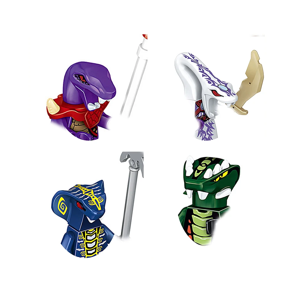 Martial Arts Ninja Style Building Blocks Mini Figure Collection Children's Toy Gift