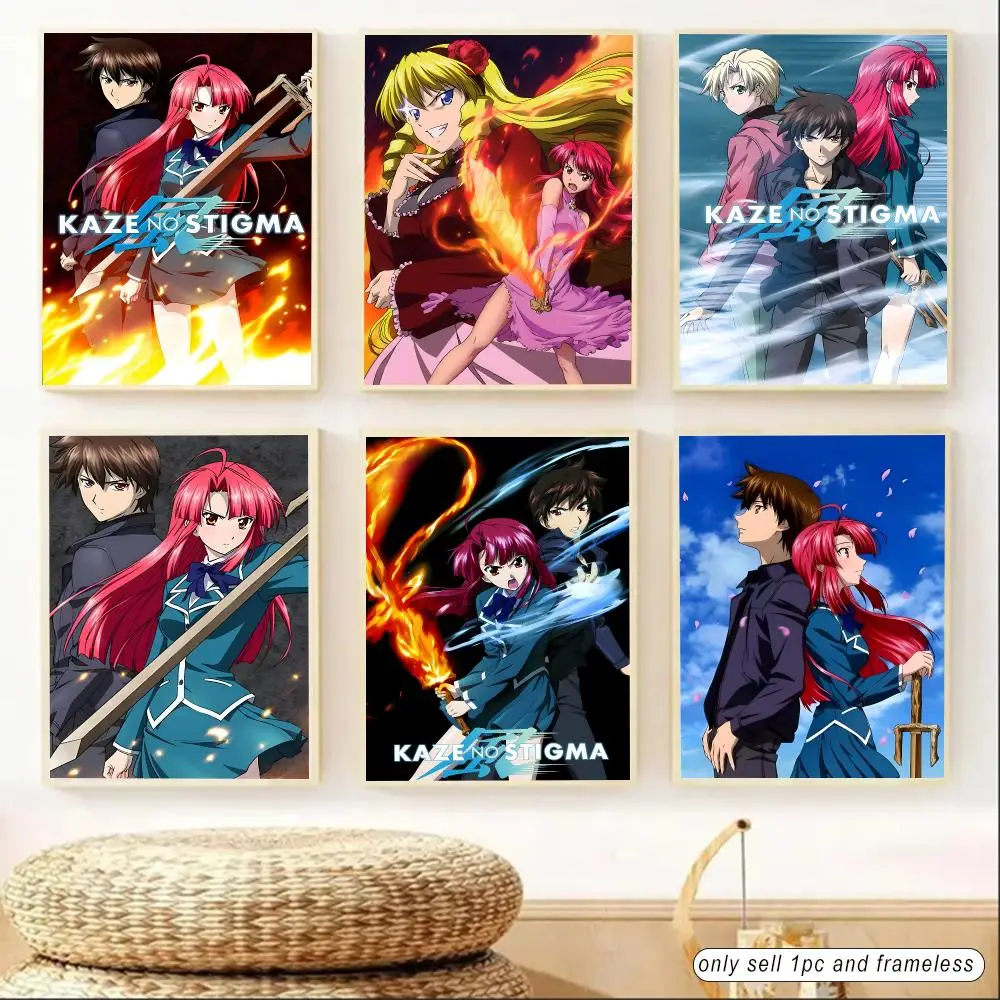 Anime K-Kaze No Stigma Poster Sticky Poster Home Office Wall Bedroom Living Room Kitchen Decoration Painting
