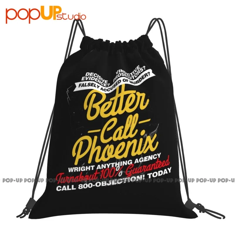 Ace Attorney Better Call Phoenix Drawstring Bags Gym Bag Hot Clothes Backpacks