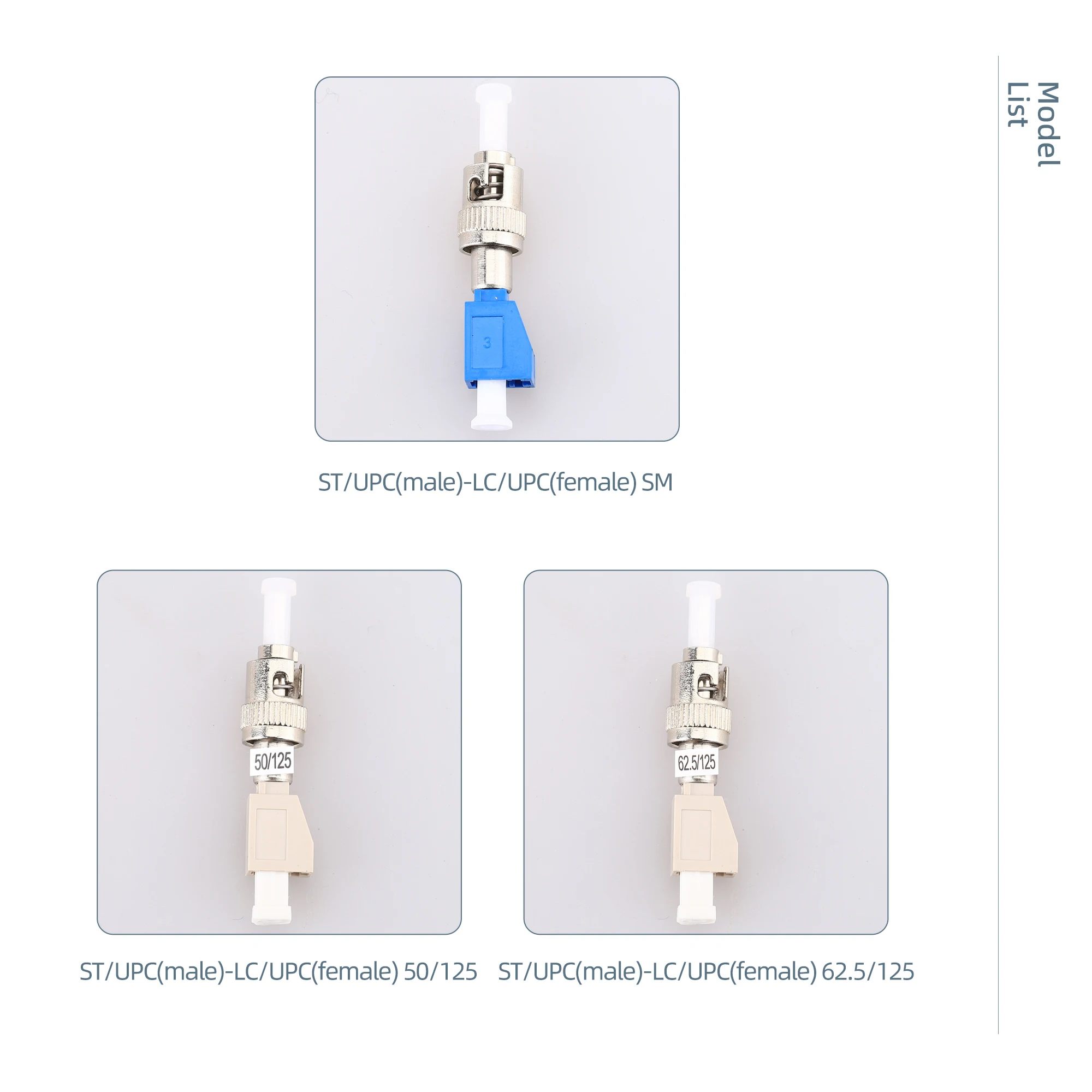 Fiber optic converter ST male LC female single-mode/multi-mode connection adapter suitable for VFL/OPM adapter coupler