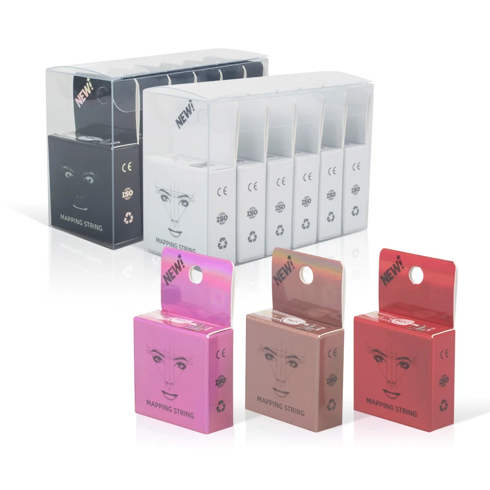 

6PC Microblading Mapping Pre-Ink String 20m for Eyebrow Dyeing Thread Marker Line Semi-Permanent Positioning Measure Tool