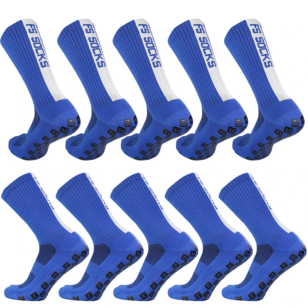 New Style 5 Pairs Non Slip Football Socks Round Silicone Suction Cup Grip Sport Soccer Socks Men Women Baseball Rugby Socks