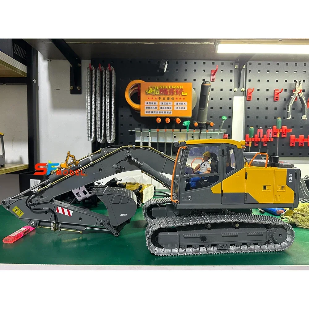 Double E EC160 RC Hydraulic Excavator 1/14 E010 Electric Modified Upgrade Hydraulic Excavator Metal Model Boy RC Car Toy