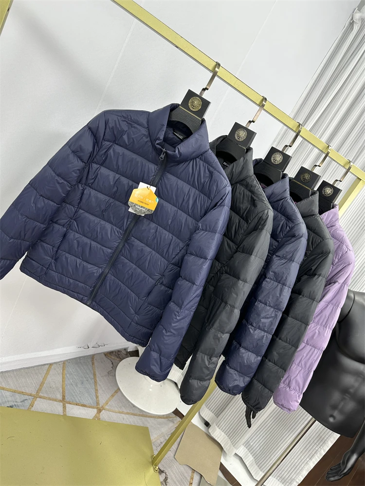 

Lightweight 90 White Du down Puffer Jaet Stand Collar Casual Men's Coat Warm Inner Core Autumn Winter Versatile Outerwear