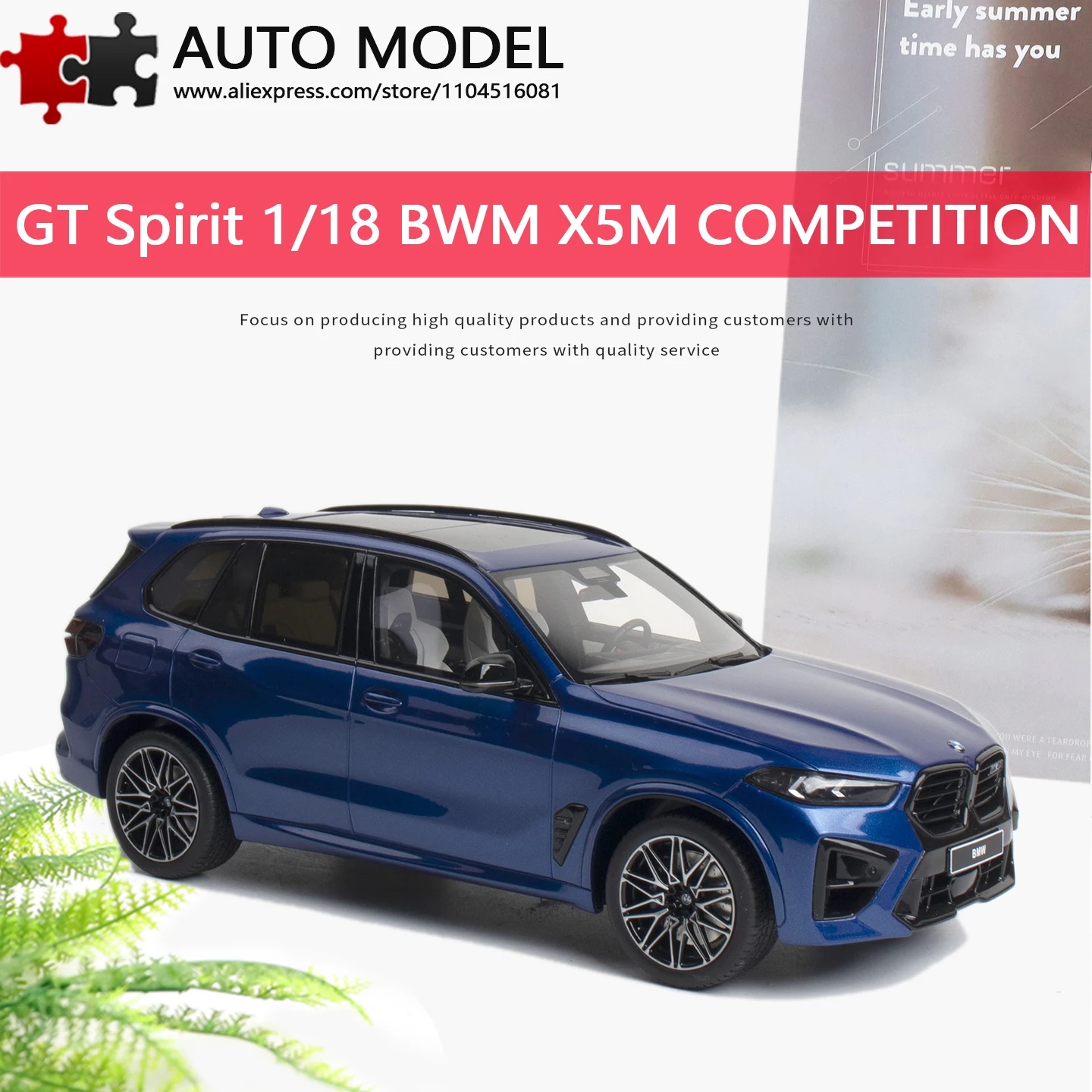 Gt Spirit 1:18 BMW X5 X5M Competition 2023 Azul, Miniaturas Coleccionables de Resina, Autos y Vehículos a Escala, Juguete para Adultos, Edición Limitada