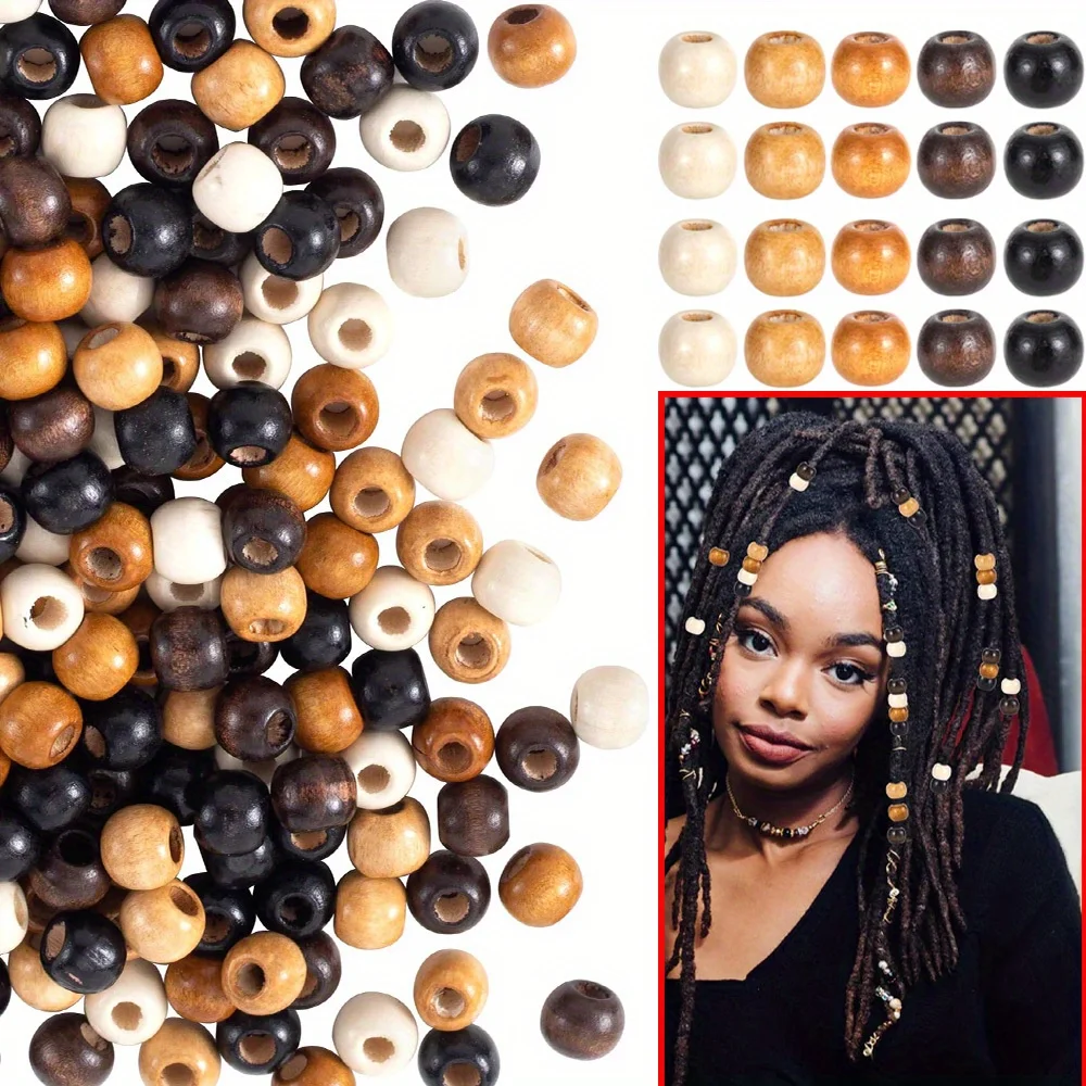 9/49/99pcs Multi-color Wooden Large Hole Barrel Beads,DIY Jewelry Decoration Accessories,Christmas,Thanksgiving,Halloween Gifts
