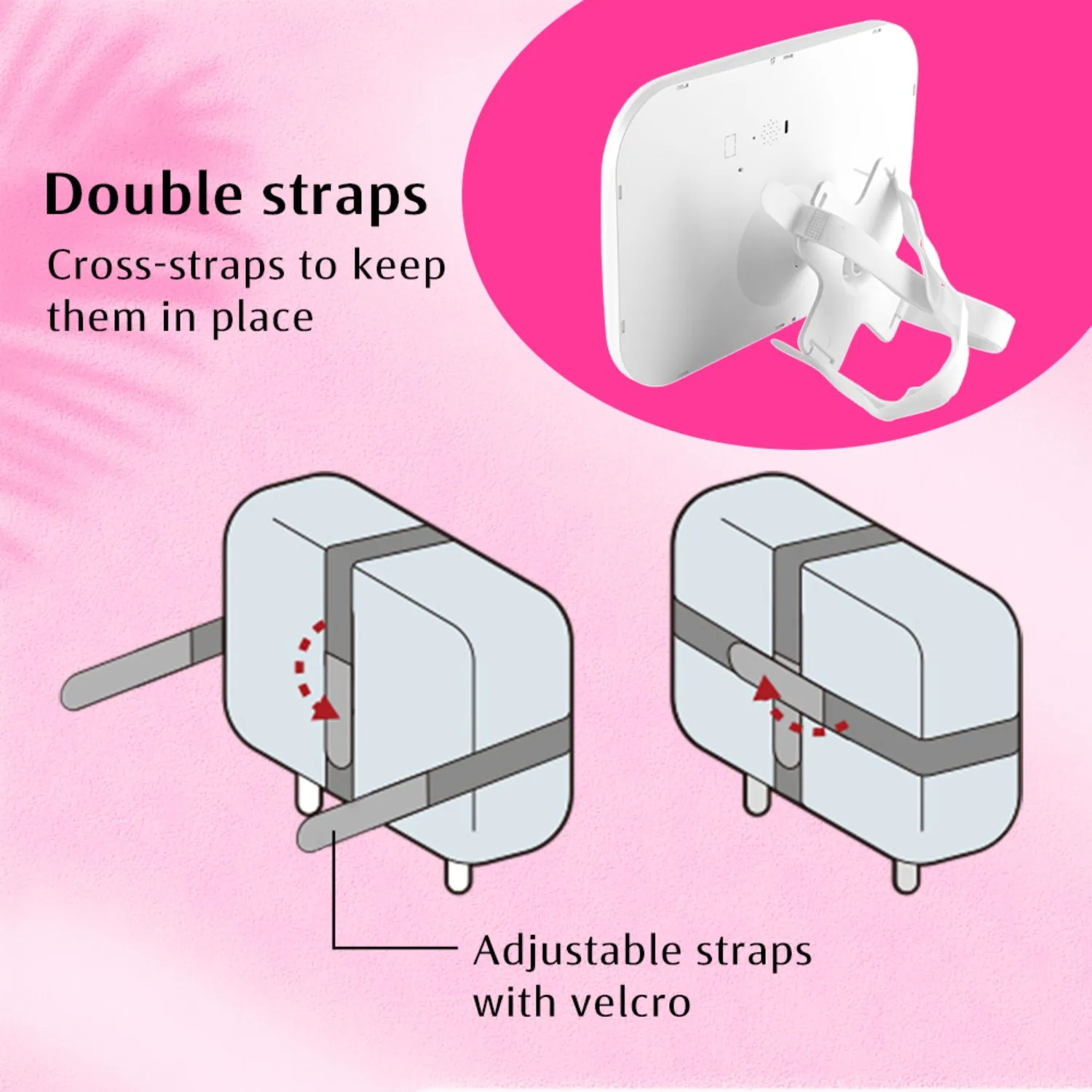 Voice Control Baby Mirror, Shatterproof Acrylic Mirror with 3 Colors & 4 Brightness, Plug-in Night Light for Crib, Hands-Free Nu