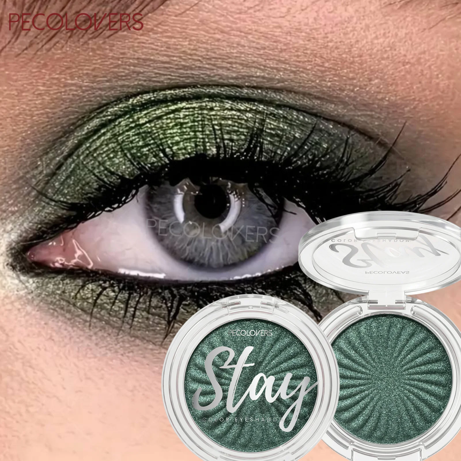 1PC Waterproof Single-color Eyeshadow Palette, Triple Texture of Matte, Pearlescent and Glitter, Fine Powder, Can Be Layered