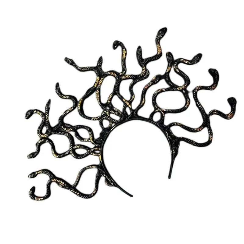 

31BB Halloween Headband Scary Snake Hairband Cosplay Costume Role Play Party Dress Up Clothing Accessories Novelty Hair Hoop