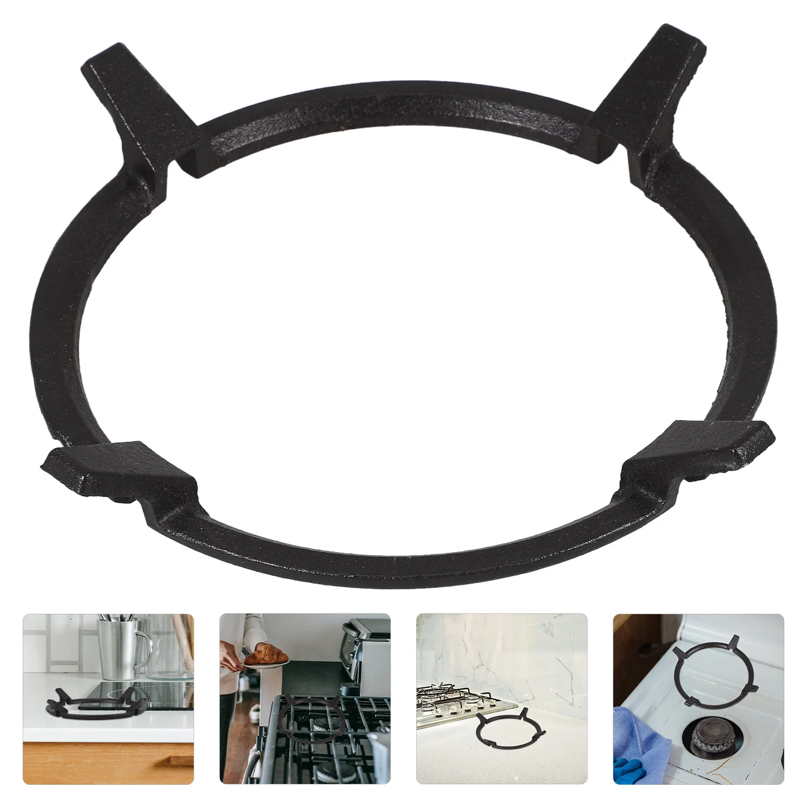 

Wok Stand For Gas 6.3 Inch Inner Diameter Cast Iron Stove Ring Non-Slip Cooktop Accessory Skillet Support Bracket Kitchen Stove