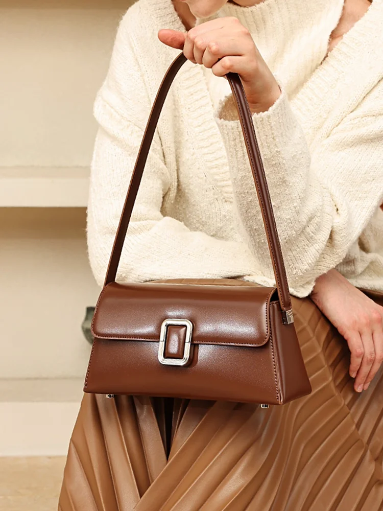 

Модная простая уникальная сумка-коробка, женская сумка из натуральной кожи, сумка из натуральной кожи, женская сумка через плечо под мышками, новинка