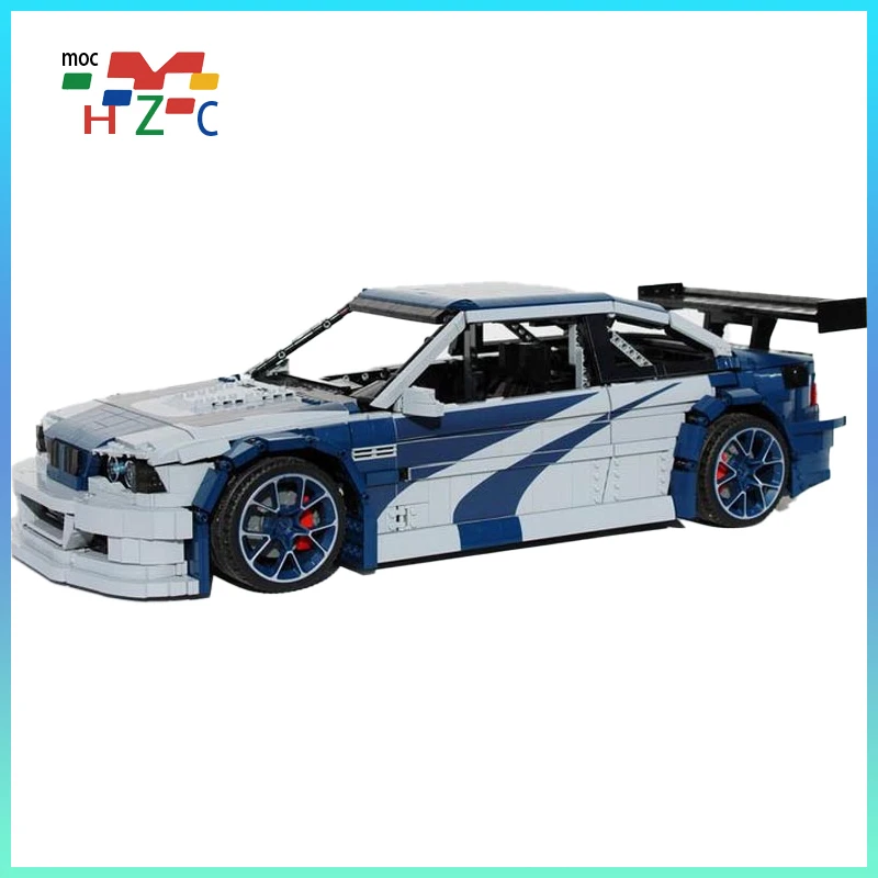 M3 E46 GTR Most Wanted - Remote Control Model Supercar Racing vehicle building blocks Toy Birthday gift MOC-142015