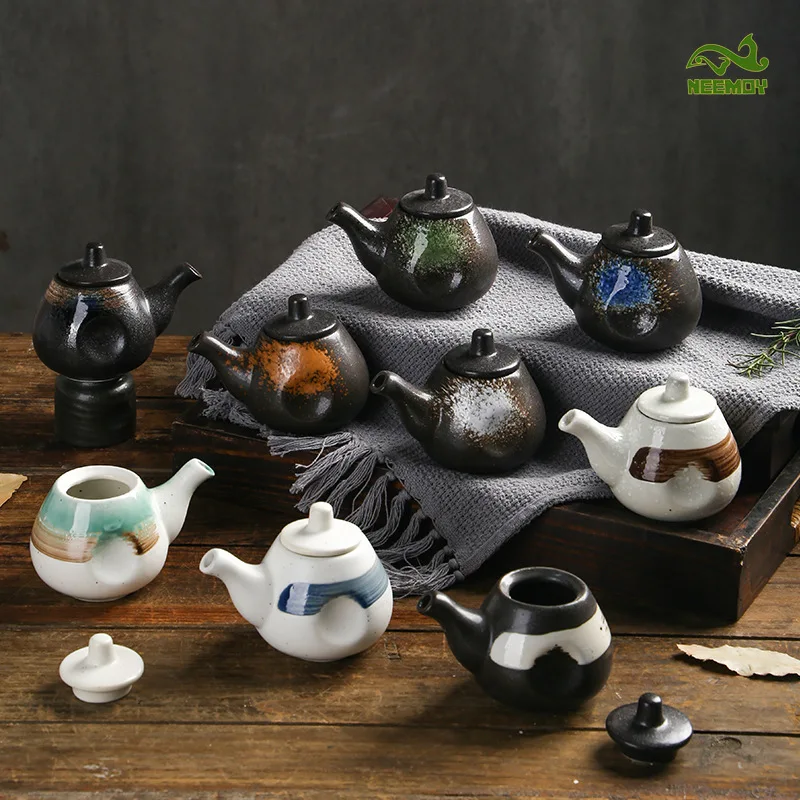 

Japanese Style Seasoning Pot Creative Ceramic Seasoning Bottle Seasoning Jar Sauce Restaurant Ceramic Tableware Wholesale