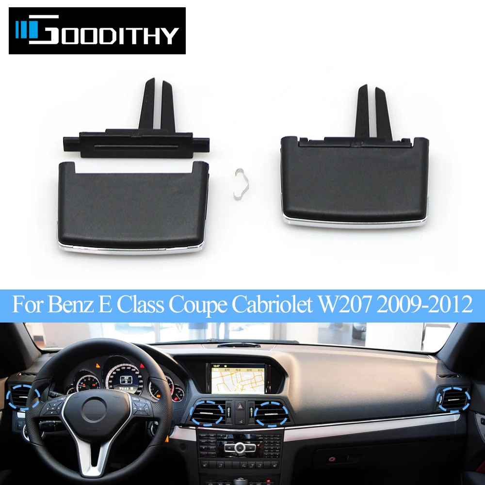 Car Dashboard Front Left Right Middle Air Conditioning AC Vent Grille Outlet Tab Clip Slider For Benz E Class W207 2009-2012