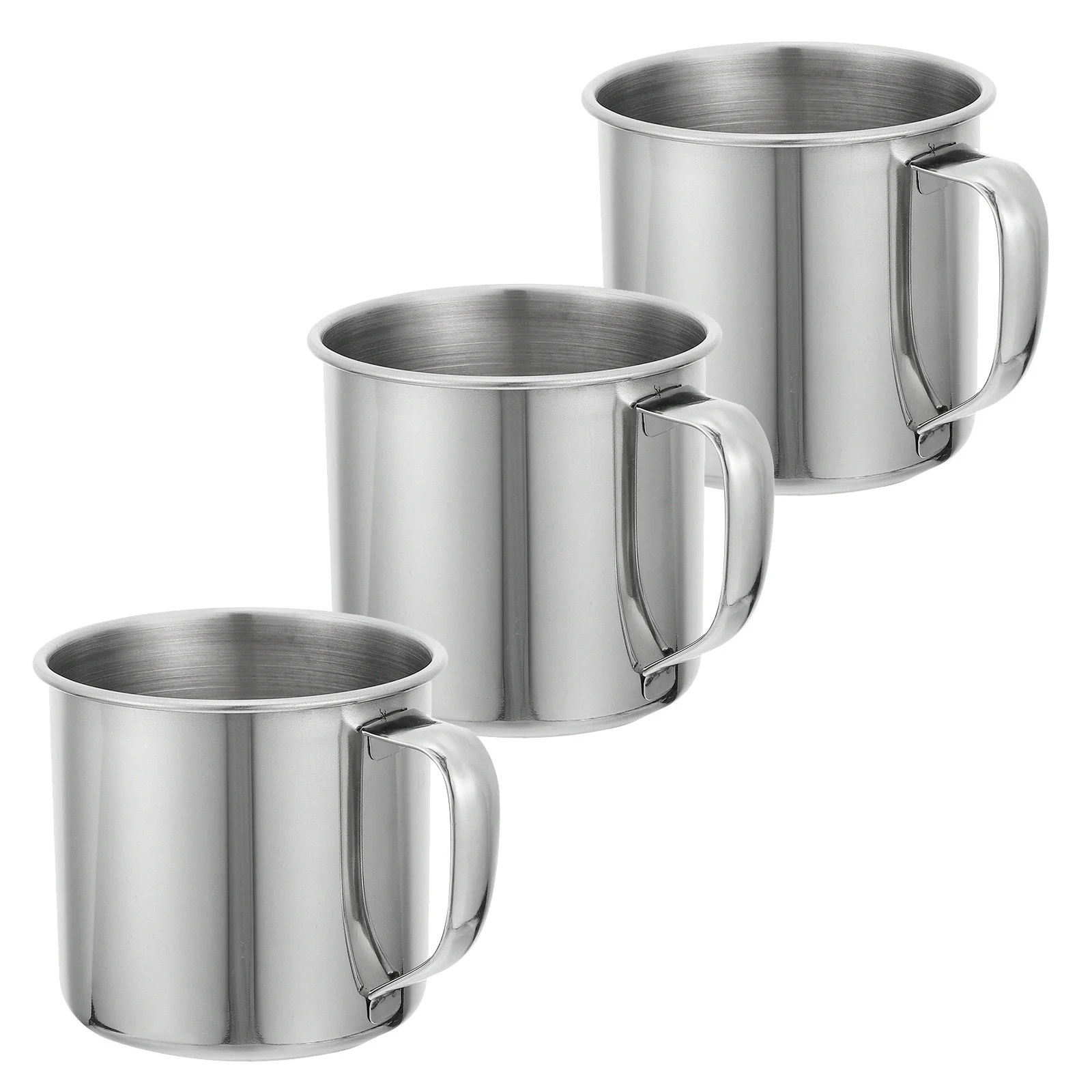 

3Pcs Children Drinking Cups Stainless Steel Unbreakable Handle Kids Tea Tumbler Safe Practical Gift Children Drinking Cups