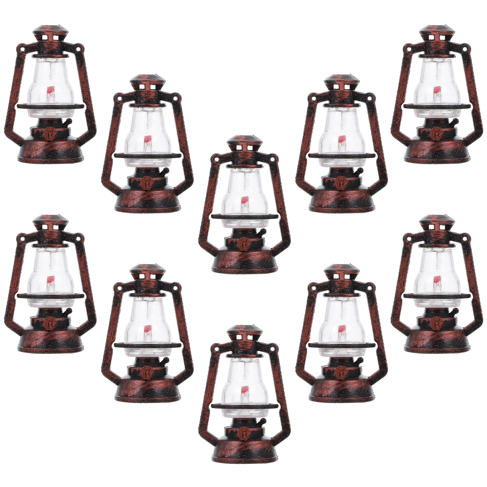 

10Pcs Miniature Retro Lamp Shape Decor Vintage Xmas Halloween Party Light Ornament Decoration Lamp Shape Decor