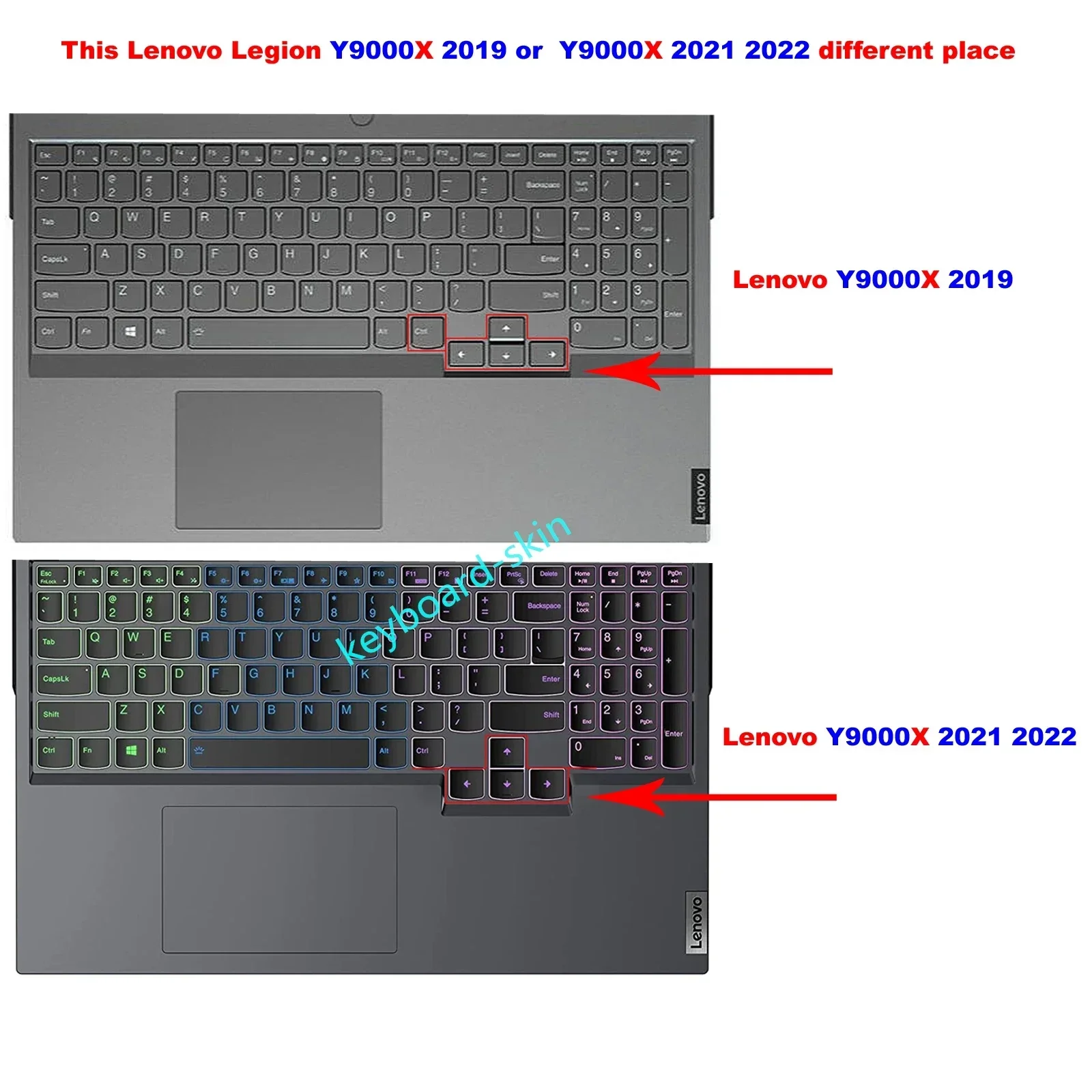 New US Keyboard Backlit No-Frame for Lenovo Y9000X 2019 series laptop (isn't for Y9000K,Y9000X 2021 2022)