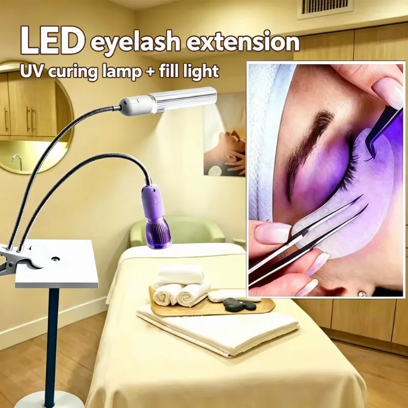 365nm UV Curing Lamp Replaceable Light Head Clip-on Spotlight Multi-scene Violet Fixture Supply Supplementary Radiance