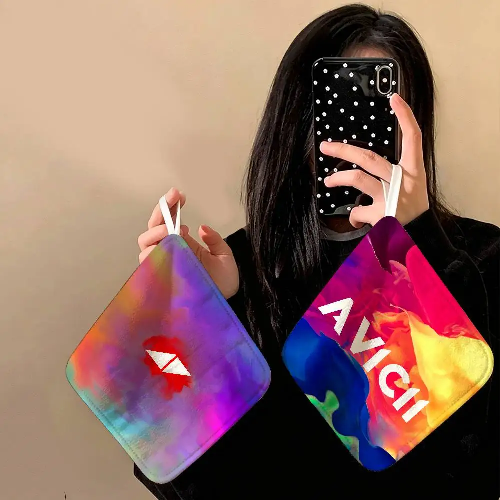 DJ A-Avicii Logo Polyester Cotton Hand Wiping Towel, Hanging Towel, Quick Dry for Kitchen Bathroom Daily Supplies