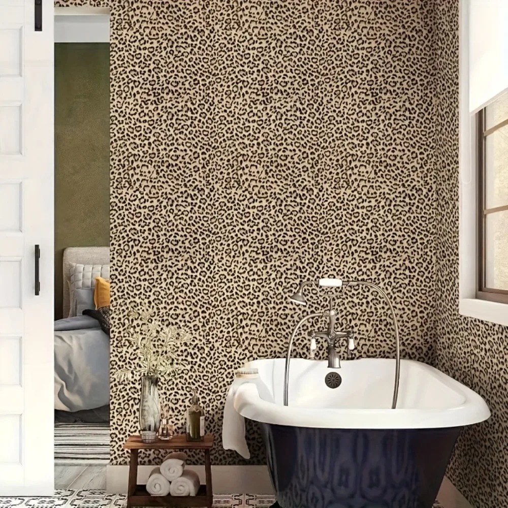 Fashion Leopard Pattern Stickers-vinyl Wall Stickers, Suitable for Bedroom, Bathroom, Living Room and Cabinet Home Decoration