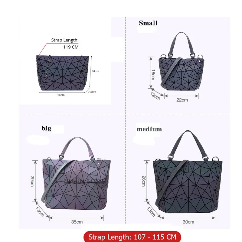 Luminous bao bag Sequins geometric bags for women 2023 Quilted Shoulder Bags set Folding Totes female Handbags bolsa feminina