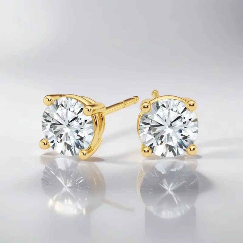 

Starsgem Hot Sale Style 10k 14k 18k Solid Gold 0.5ct 1ct 2ct Lab Grown Diamond Gold Stud Earrings Women Fine Jewelry Earrings