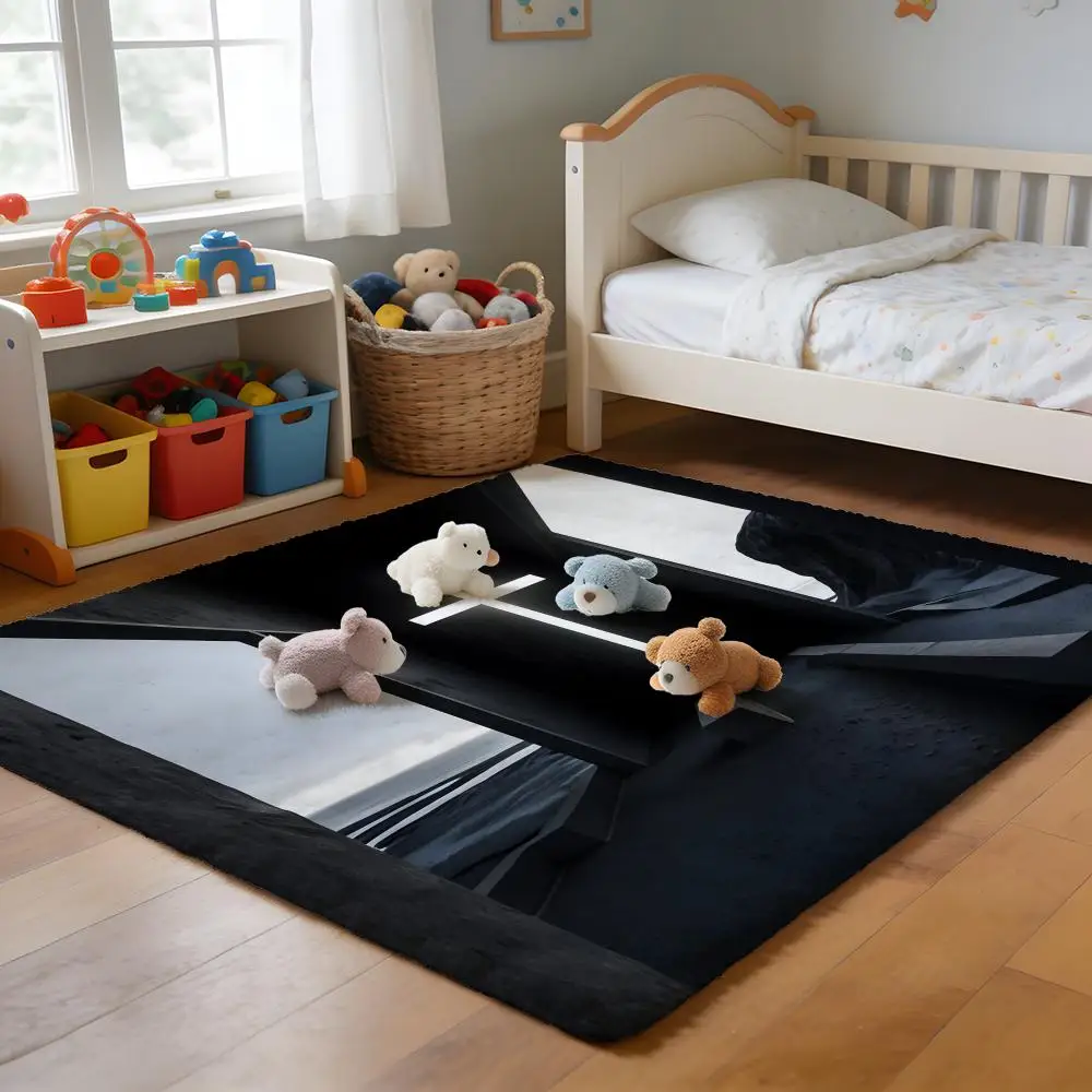 

Floor Mat Soft Flannel Rug Non-Slip Absorbent Mat for Bathroom Bedroom Home Decor Dark Wind Christian Gothic niche landscape