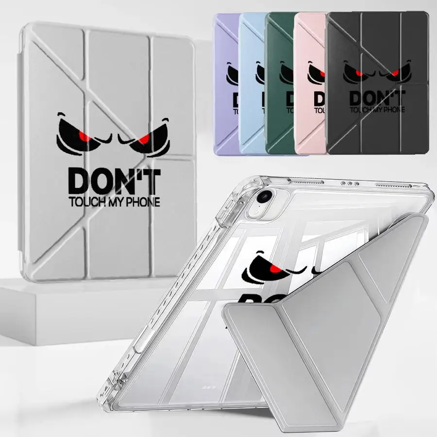 

DON'T TOUCH PHONE Y-Fold Holder Cover Tablet Case For iPad Mini 6 7 Pro 2025 Pro 11th 10th 9th 8th 7th 12.9inch Air 4 5 M3 M2 1