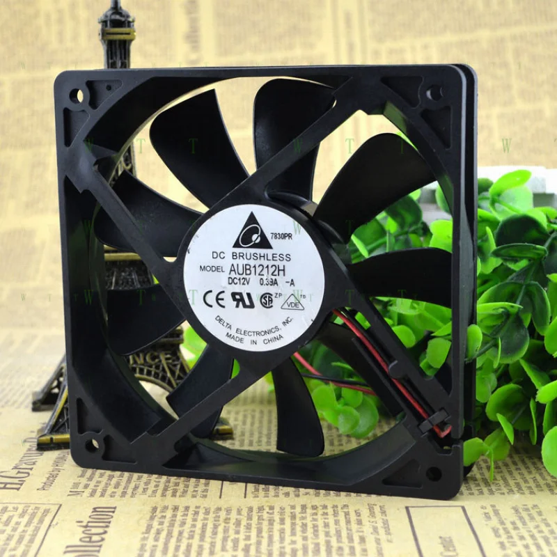 

H FOR DELTA AUB1212H 12025 12V 0.39A 12CM cooling fan