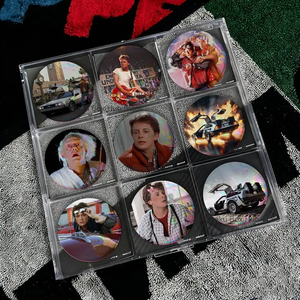 B-Back To The F-Future Creative Round Badge Button Pin Bag Decor Fans Collection Friends Gift Brooch