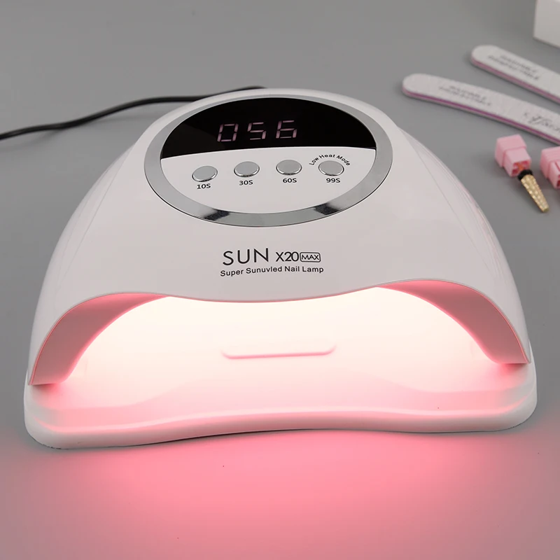 SUN X20 MAX UV LED Nail Lamp for Manicure Gel Polish Drying Machine with LCD Screen Professional Intelligent Nail Dryer Tool